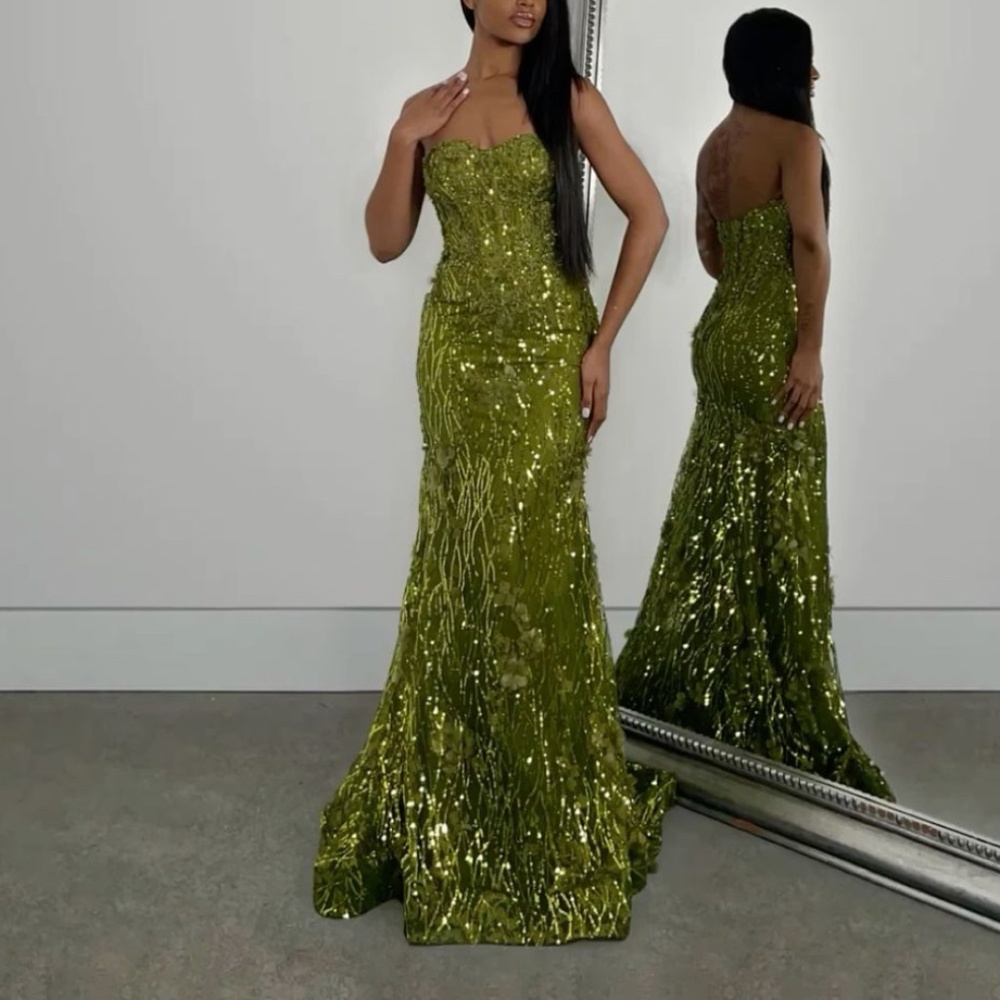 Olive Green Prom Dress